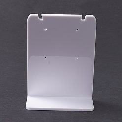 White Acrylic Earring Stands Displays, L-shaped, White, 3.6x4.95x7cm