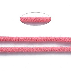 Hot Pink Cotton String Threads, Macrame Cord, Decorative String Threads, for DIY Crafts, Gift Wrapping and Jewelry Making, Hot Pink, 3mm, about 54.68 yards(50m)/roll