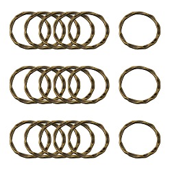 Bronze Antique Anneaux connecteurs de style tibétain , cadres de cercle, sans cadmium et sans nickel et sans plomb, couleur de bronze antique, 22x1.5mm, environ 18.5 mm de diamètre intérieur
