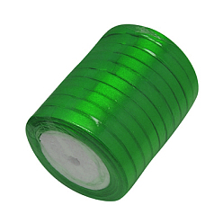 Green Single Face Satin Ribbon, Polyester Ribbon, Breast Cancer Pink Awareness Ribbon Making Materials, Valentines Day Gifts, Boxes Packages, Green, 3/8 inch(10mm), about 25yards/roll(22.86m/roll), 10rolls/group, 250yards/group(228.6m/group)