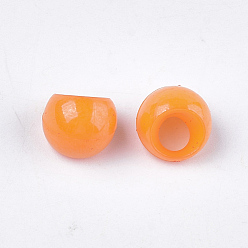 Mixed Color Opaque AS Plastic Charms, Suzumaru Beads, Round, Mixed Color, 10x9.5x9mm, Hole: 4mm, about 1600pcs/500g