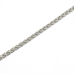 Stainless Steel Color 304 Stainless Steel Wheat Chain Necklace Making, Stainless Steel Color, 19.88 inch(50.5cm), 4mm