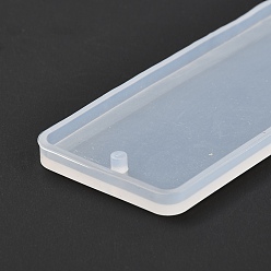 White DIY Rectangle Musical Instruments Bookmark Silicone Molds, for Resin Casting Molds, Clay Craft Mold Tools, White, 193x33x4.5mm, Hole: 3mm