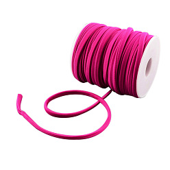 Средний Фиолетово-красный Мягкий нейлоновый шнур, плоский, средне фиолетовый красный, 5x3 мм, около 21.87 ярдов (20 м) / рулон