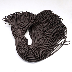 Coconut Brown Polyester & Spandex Cord Ropes, 16-Ply, Coconut Brown, 2mm, about 109.36 yards(100m)/bundle