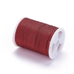 Темно-Красный Полиэфирная металлизированная нить, темно-красный, 1 мм, около 7.65 ярдов (7 м) / рулон