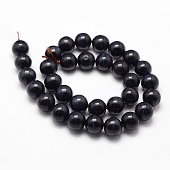 Black Natural Tiger Eye Bead Strands, Dyed & Heated, Round, Black, 12mm, Hole: 1mm, about 31pcs/strand, 14.9 inch~15.1 inch