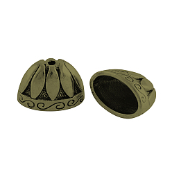 Antique Bronze Tibetan Style Alloy Bead Cones, For Tassels Pendant,  Cadmium Free & Nickel Free & Lead Free, Antique Bronze, 13x20x12mm, Hole: 2mm