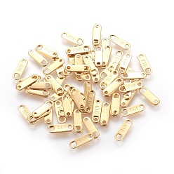 Golden 304 Stainless Steel Chain Tabs, Chain Extender Connectors, Golden, 11x3.5x0.5mm, Hole: 1.4~1.8mm