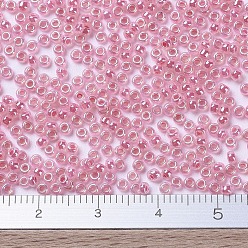 (RR535) Carnation Pink Ceylon MIYUKI Round Rocailles Beads, Japanese Seed Beads, (RR535) Carnation Pink Ceylon, 11/0, 2x1.3mm, Hole: 0.8mm, about 1100pcs/bottle, 10g/bottle