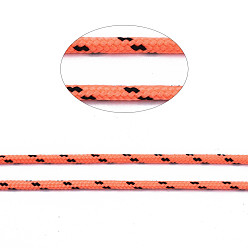 Coral Multipurpose Polyester Cord, for Rope Bracelets or Boot Laces Making, Coral, 2mm, about 21.87 yards(20m)/roll
