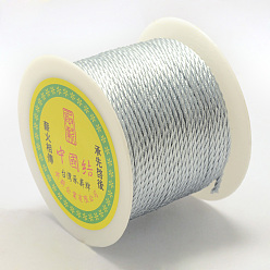 Light Grey Braided Nylon Thread, Light Grey, 2mm, about 54.68 yards(50m)/roll