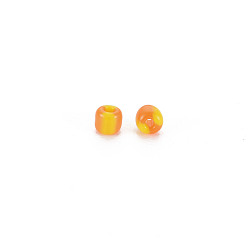 Rouge Orange Perles de rocaille en verre, couleurs opaques, rouge-orange, 2mm, Trou: 0.8mm