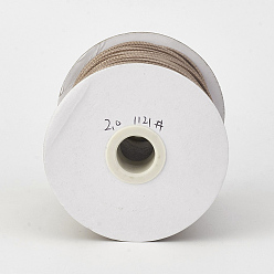 Tan Eco-Friendly Korean Waxed Polyester Cord, Tan, 0.5mm, about 169.51~174.98 Yards(155~160m)/Roll