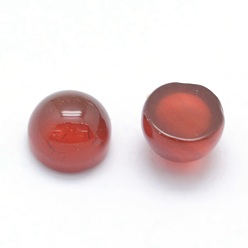 Красный Агат Природные сердоликовые кабошоны, класс А, полукруглый, 8x3.5~4 мм