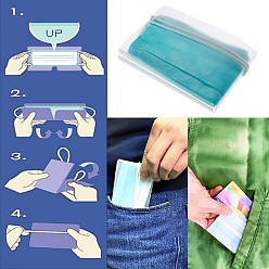 Clear Portable Plastic Mouth Cover Storage Clip Organizer, for Disposable Mouth Cover, Transparent Reusable Keeper Folder, Clear, 18.5x6cm