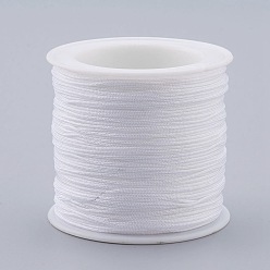Blanc Fil de nylon, matériel de bricolage pour la fabrication de bijoux, blanc, 1 mm, 100 mètres / rouleau