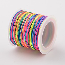 Colorful Nylon Thread Cord, DIY Material for Jewelry Making, Colorful, 0.8mm, about 38.27 yards(35m)/roll