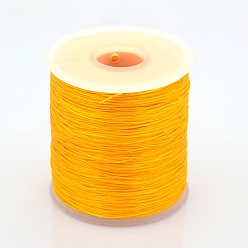 Orange Flat Elastic Crystal String, Elastic Beading Thread, for Stretch Bracelet Making, Orange, 0.5mm, about 546.8 yards(500m)/roll