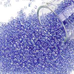 (168) Transparent AB Light Sapphire TOHO Round Seed Beads, Japanese Seed Beads, (168) Transparent AB Light Sapphire, 11/0, 2.2mm, Hole: 0.8mm, about 5555pcs/50g