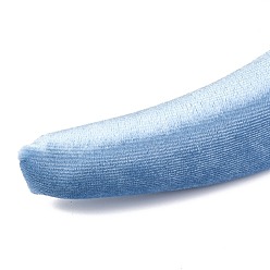 Светло-Голубой Флокирующая ткань, губка, толстые резинки для волос, женские аксессуары для волос своими руками, Небесно-голубой, 14~42 мм, внутренний диаметр: 145x125 мм