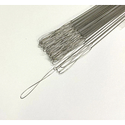 Platinum Iron Beading Needle, Twisted, Platinum, 10.8x0.03cm