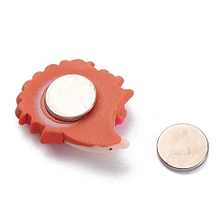 Coral Hedgehog Plastic Diamond Painting Magnet Cover Holder, for DIY Diamond Painting Colored Art, Platinum, Coral, 24x30x10mm
