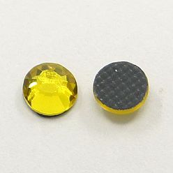 Citrine Glass Hotfix Rhinestone, Grade AA, Flat Back & Faceted, Half Round, Citrine, SS20, 4.6~4.8mm, about 1440pcs/bag