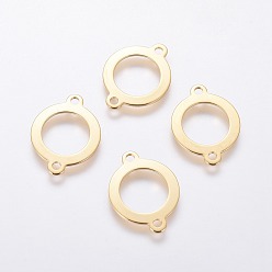 Golden 201 Stainless Steel Links connectors, Ring, Golden, 19x14.5x0.8mm, Hole: 1.6mm