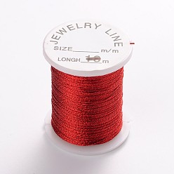 Mixed Color 10 Rolls 10 Colors Metallic Threads Embroidery Threads, Mixed Color, 0.2mm, about 20yards/roll