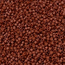 (DB0794) Dyed Semi-Frosted Opaque Sienna MIYUKI Delica Beads, Cylinder, Japanese Seed Beads, 11/0, (DB0794) Dyed Semi-Frosted Opaque Sienna, 1.3x1.6mm, Hole: 0.8mm, about 10000pcs/bag, 50g/bag