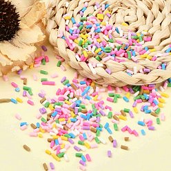 Mixed Color Handmade Polymer Clay Sprinkle Beads, Fake Food Craft, Undrilled/No Hole Beads, Mixed Color, 0.5~10x1.3mm