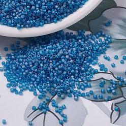 (DB0862) Matte Transparent Capri Blue AB MIYUKI Delica Beads, Cylinder, Japanese Seed Beads, 11/0, (DB0862) Matte Transparent Capri Blue AB, 1.3x1.6mm, Hole: 0.8mm, about 10000pcs/bag, 50g/bag