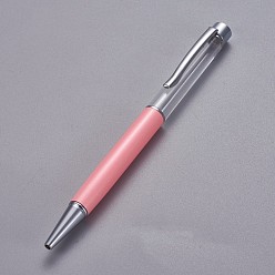 Pink Креативные шариковые ручки с пустой трубкой, со стержнем с черными чернилами внутри, для diy блестящая эпоксидная смола шариковая ручка с кристаллами гербариевая ручка для изготовления, серебряные, розовые, 140x10 мм