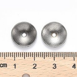 Gunmetal Alloy Beads Caps, Lead Free and Cadmium Free, Gunmetal, 13x1mm, Hole: 2mm