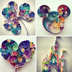 Mixed Color DIY Paper Quilling Strips Sets: Random Color Paper Quilling Strips, Quilling Tool, Mixed Color, 330x232x42mm
