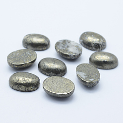 Pyrite Oval Natural Pyrite Cabochons, 18x13x6mm