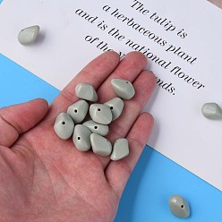 Gris Foncé Perles acryliques opaques, nuggets, gris foncé, 12.5x18x13mm, Trou: 1.6mm, environ360 pcs / 500 g