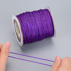 Indigo Nylon Thread, Round, Chinese Knotting Cord, Beading String, for Bracelet Making, Indigo, 1.5mm, about 140yards/roll