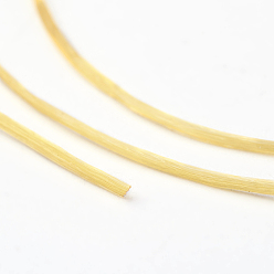 Золотистый Японский плоский эластичный хрустальный шнур, эластичная нить для бисера, для изготовления эластичного браслета, золотые, 0.5 мм, около 328.08 ярдов (300 м) / рулон
