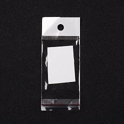 Clear Pearl Film Cellophane Bags, Self-Adhesive Sealing, with Hang Hole, Party Favor Bags, Clear, 10x4cm, Unilateral Thickness: 0.023mm, Inner Measure: 8x4cm, Hole: 6mm
