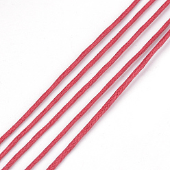Crimson Waxed Cotton Cord, Crimson, 1mm, about 360yard/bundle(330m/bundle)