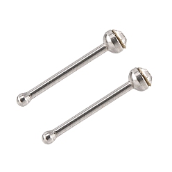 Clear 304 Stainless Steel Nose Studs, Nose Bone Rings Nose Piercing Jewelry, with Grade A Rhinestones, Stainless Steel Color, Clear, 9mm, Pin: 20 Gauge(0.8mm), Rhinestone: 1.8mm, 24pcs/box