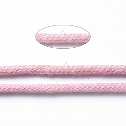 Pink Fils de coton, cordon en macramé, fils décoratifs, pour l'artisanat de bricolage, emballage cadeau et fabrication de bijoux, rose, 3mm, environ 54.68 yards (50m)/rouleau