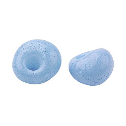 Cornflower Blue Opaque Glass Seed Beads, Fringe Teardrop Beads, Cornflower Blue, 3~3.5x2~3mm, Hole: 1mm, about 450pcs/box