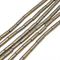 Pyrite Column Natural Pyrite Beads Strands, 13x4mm, Hole: 1mm, about 30pcs/strand, 15.7 inch