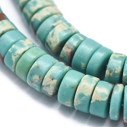 Imperial Jasper Natural Imperial Jasper Beads Strands, Flat Round/Disc, 4x2mm, Hole: 0.7mm, about 167pcs/strand, 15.35 inch(39cm)