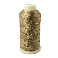 Dark Khaki Metallic Thread, Embroidery Thread, 9-Ply, Dark Khaki, 0.8mm, about 328.08 yards(300m)/roll