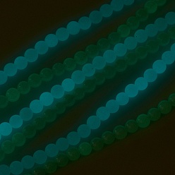 Pierre Gemme Synthétique Brins de perles en pierre synthétique, ronde, 6mm, Trou: 0.8mm, Environ 68 pcs/chapelet, 14.8 pouce (37.7 cm)