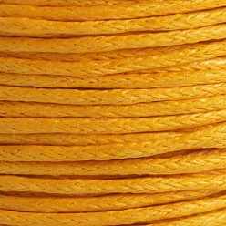 Orange Waxed Cotton Cord, Orange, 1mm, about 27.34 yards(25m)/roll